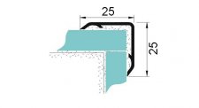 Rohový profil hliníkový AL elox stř.  E01 250cm