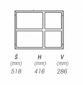 IT1007149602 Odpadkový koš CUBE 600 3x12l+1x3,3l K60 šedý plast