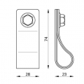 SIRO 14414 SM8298-74/LS8 AN15 Kožená úchytka