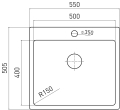 Dřez Blocker 550 V 1mm kartáčovaný