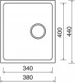 Dřez BLOCK380 V 1mm kartáčovaný 3,5