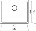 Dřez BLOCK 540 V 1mm kartáčovaný