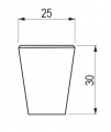 Knop Conic černá matná + šroubek (401555)