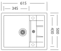 Granitový dřez Crystal 615