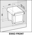 Odpadkový koš EKKO FRONT 40