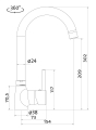 Dřez Linea 600 N + Baterie POLO - 30 Granblack