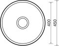 Dřez ROUND 450 V 0,6mm matný 3 ½“