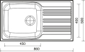 Dřez Star 860 XXL 0,7mm 3,5 matný