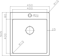 Dřez Blocker 450 V 1mm kartáčovaný