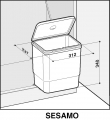 SI Odpadkový koš SESAMO 45 1x16l