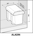 SI Odpadkový koš ALADIN 40 1x16l