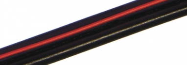 Kabel 2x0,25mm černý s červenou linkou, metráž max. 4A