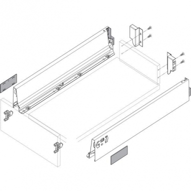 BL Sada Tandembox Antaro M délka 450mm, 30 kg šedá