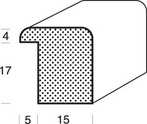 Drážkovaná lišta FN 2017 BK  2000mm