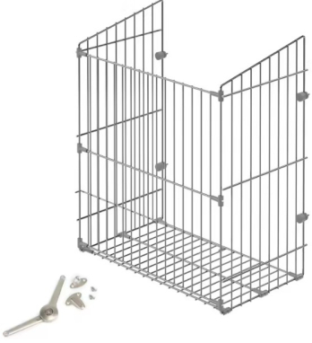 Prádelní výklopný koš Komfort, 40 l, 380x250x500 mm, chrom, šedý plast, WIRELI Komfort 2025 2003000001