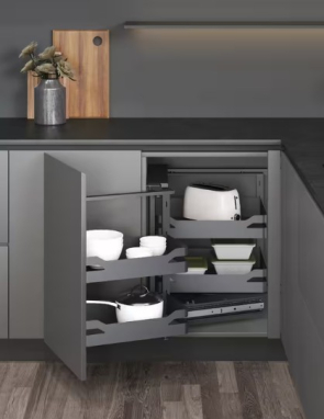 Slepý roh s tlumeným dovřením WIRELI Style,  antracit