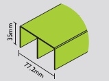 Horní lišta - šampaň 8844 Laguna 4m DOPRODEJ