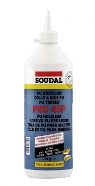 PU lepidlo PRO 45P Soudal - polyuretan, napěňuje