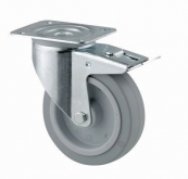 Kolečko otočné 3477 brzd. guma pr.100mm 154142