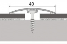 Přechodový profil 40 mm - oblý, nivelace do 6 mm (kovový trn s hmoždinkou