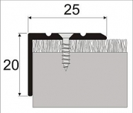Schodová hrana 25x20mm samolepící délka 2,7 m