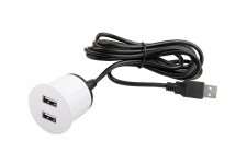 VersaPick, 2x USB, kulatý, bílý mat RAL 9003, zamak
