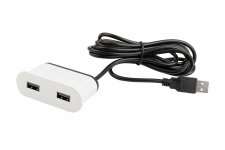 VersaPick, 2x USB, ovál, bílý mat RAL 9003, zamak
