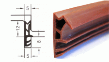 Těsnící profil 5150 AC 12x5mm - těsnění pro dveře a eurookna