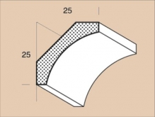 Krycí lišta napojovaná HO 2525 délka 2500mm