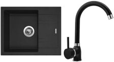 Dřez Linea 600 N + Baterie POLO - 30 Granblack